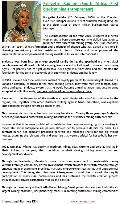 Bridgette Radebe South African Businesswoman