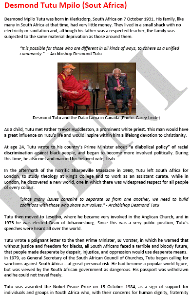 Desmond Tutu Anglican