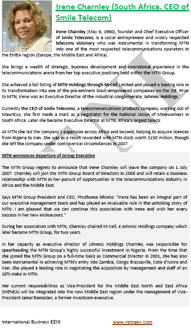 Irene Charnley South African Businesswoman