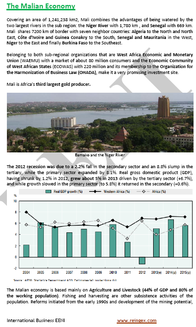 Foreign Trade and Doing Business in Mali