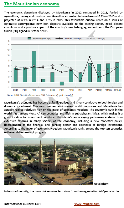 Business in Mauritania, Nouakchott, Mining, Mauritanian Economy and Foreign Trade