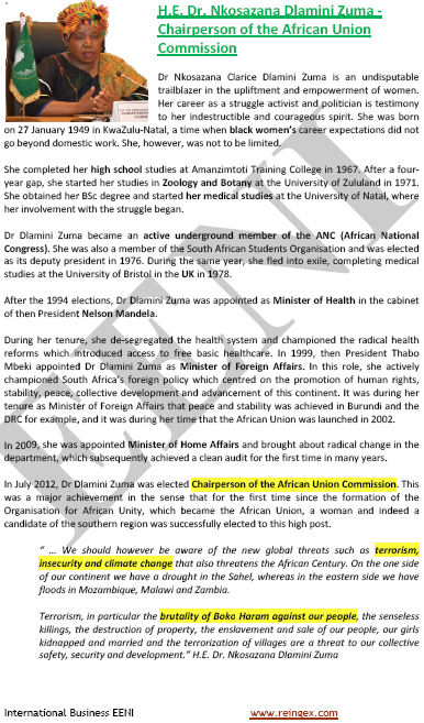 H.E. Dr Nkosazana Dlamini-Zuma