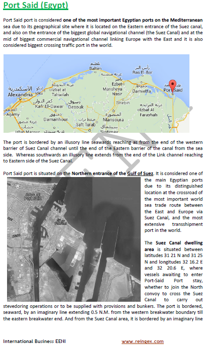 Logistics: Ports of Egypt