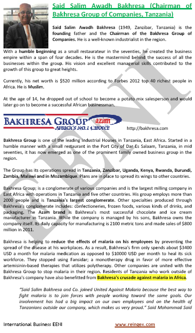 Said Bakhresa Businessman of Tanzania