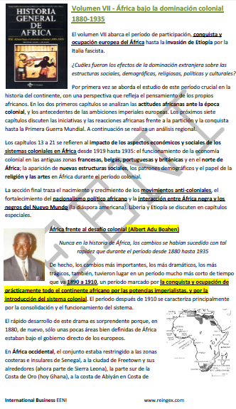 Historia de África bajo dominación colonial