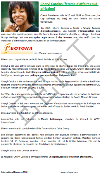 Cheryl Carolus (femme d’affaires sud-africaine)