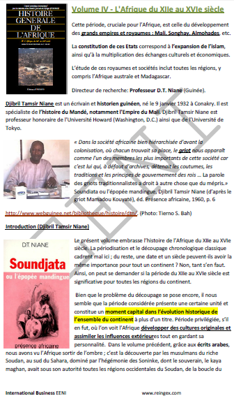 Histoire Afrique XIIe - XVIe siècle