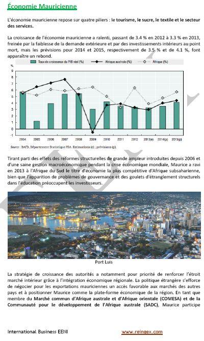 Commerce international et affaires à l’Île Maurice