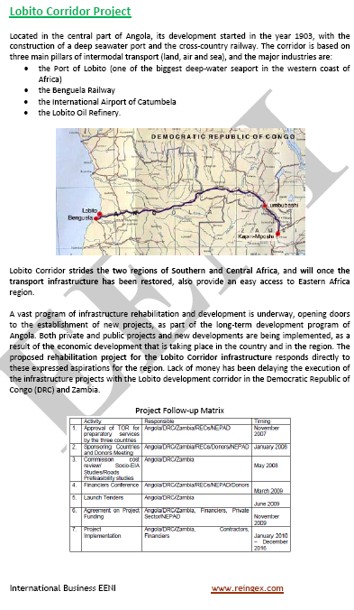 Corridor transport de Lobito Afrique