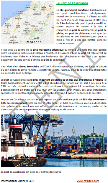 Transport : Port de Casablanca (Maroc)