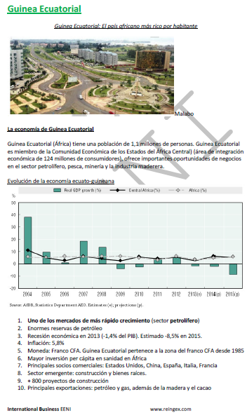 Comercio exterior y negocios en Guinea Ecuatorial