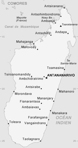 Étudier en Afrique de l’Est (Madagascar, source : CIA)