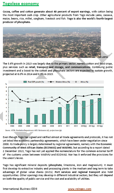 Comércio exterior e negócios no Togo