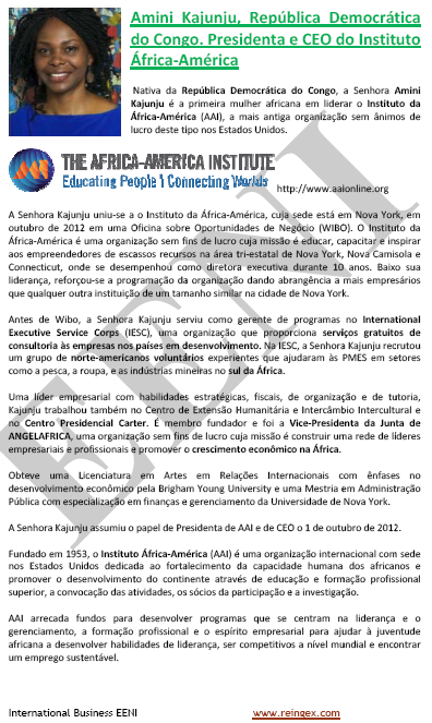 Amini Kajunju: empresária congolesa