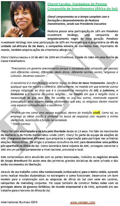 Cheryl Carolus (Mulher de negócios sul-africana)