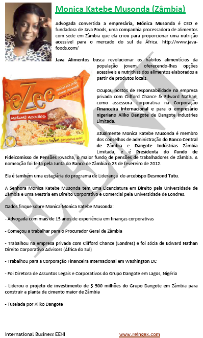 Mónica Katebe Musonda (Empresária, Zâmbia)