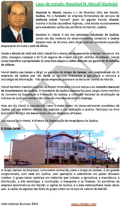 Naushad N. Merali, empresário queniano (Curso EAD)